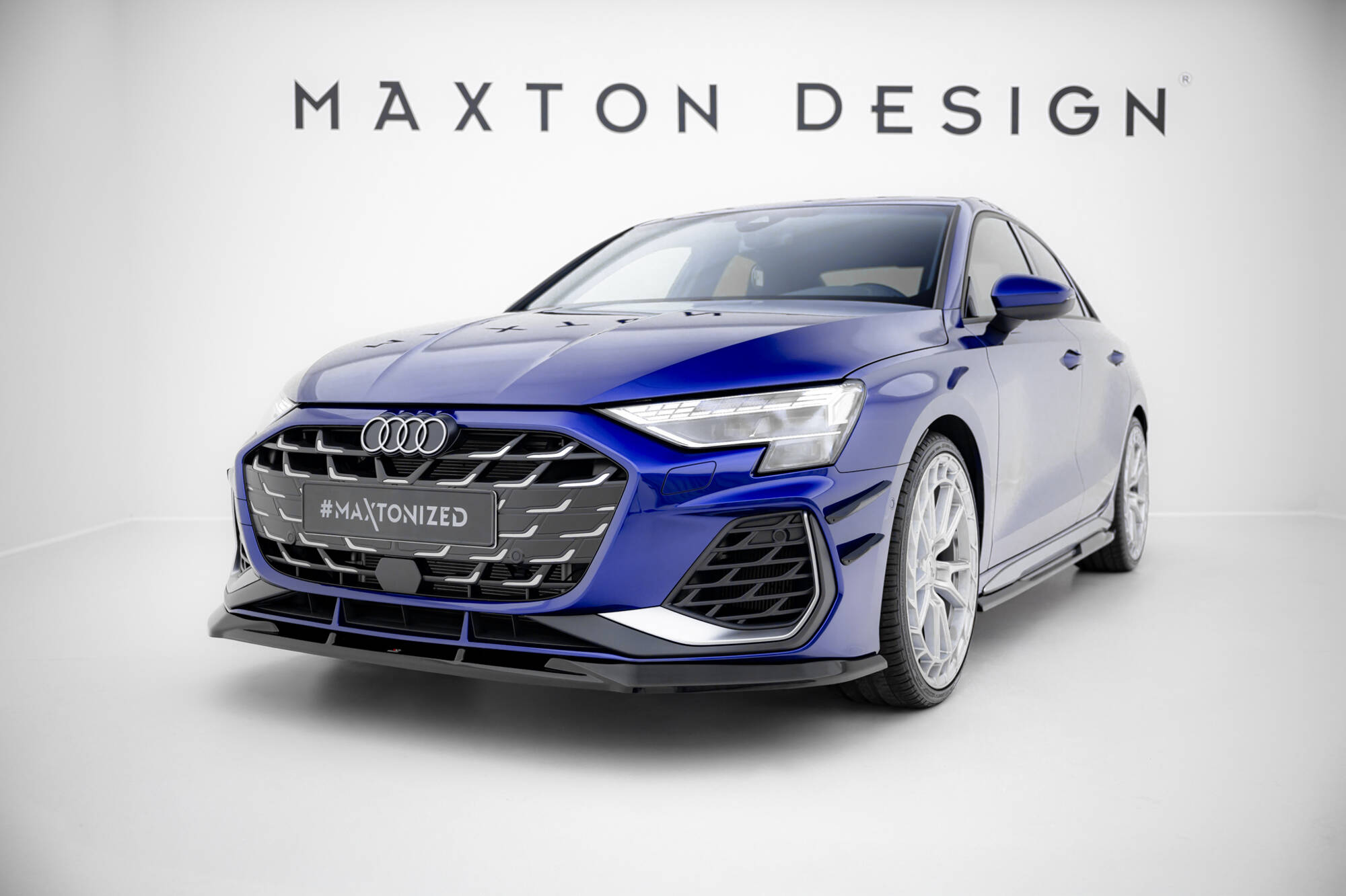 FRONT BUMPER WINGS (CANARDS) SUITABLE FOR AUDI A3 S-LINE SEDAN / S3 SEDAN 8Y FACELIFT – MAXTON DESIGN - 5