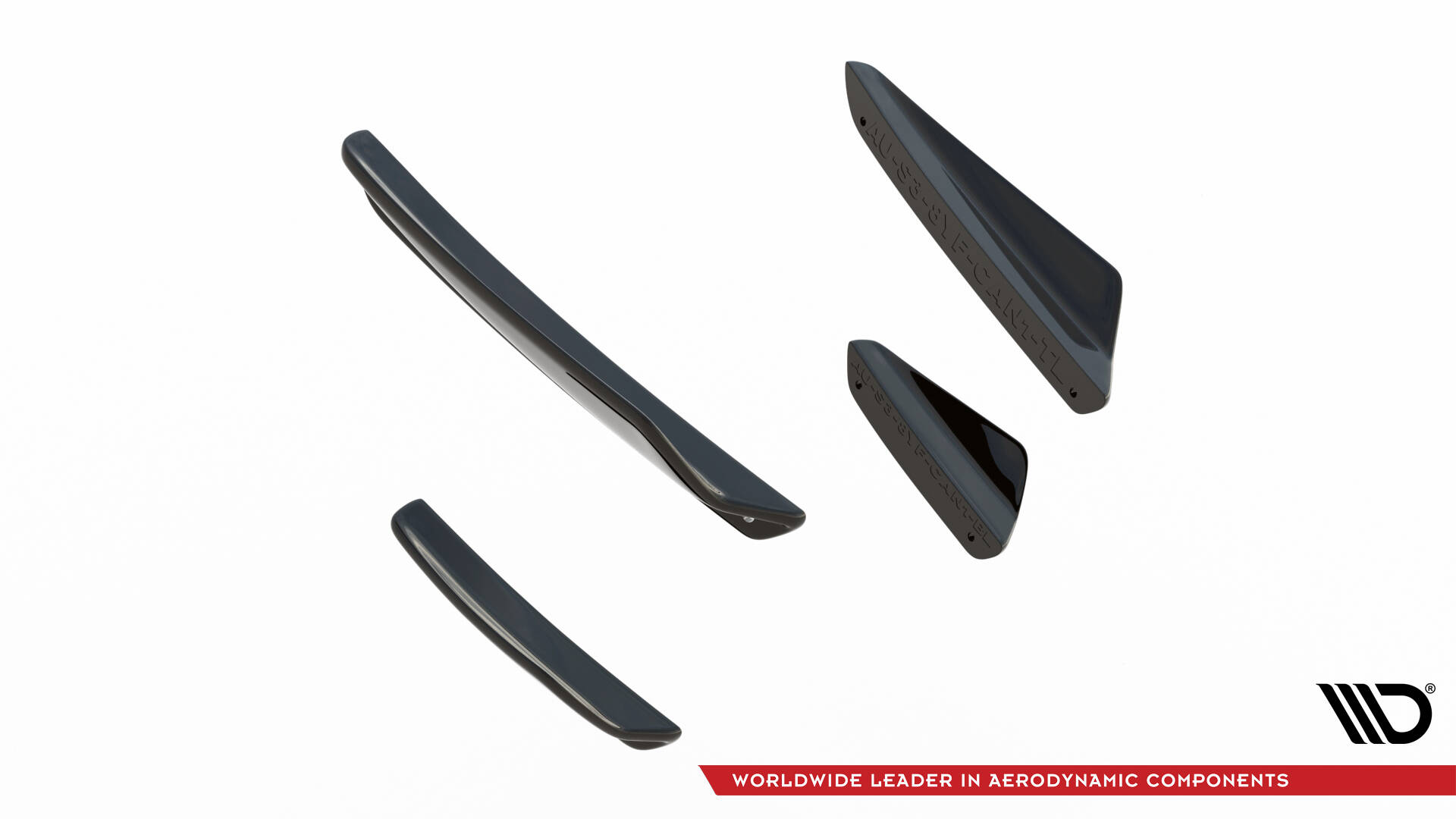 FRONT BUMPER WINGS (CANARDS) SUITABLE FOR AUDI A3 S-LINE SEDAN / S3 SEDAN 8Y FACELIFT – MAXTON DESIGN - 4