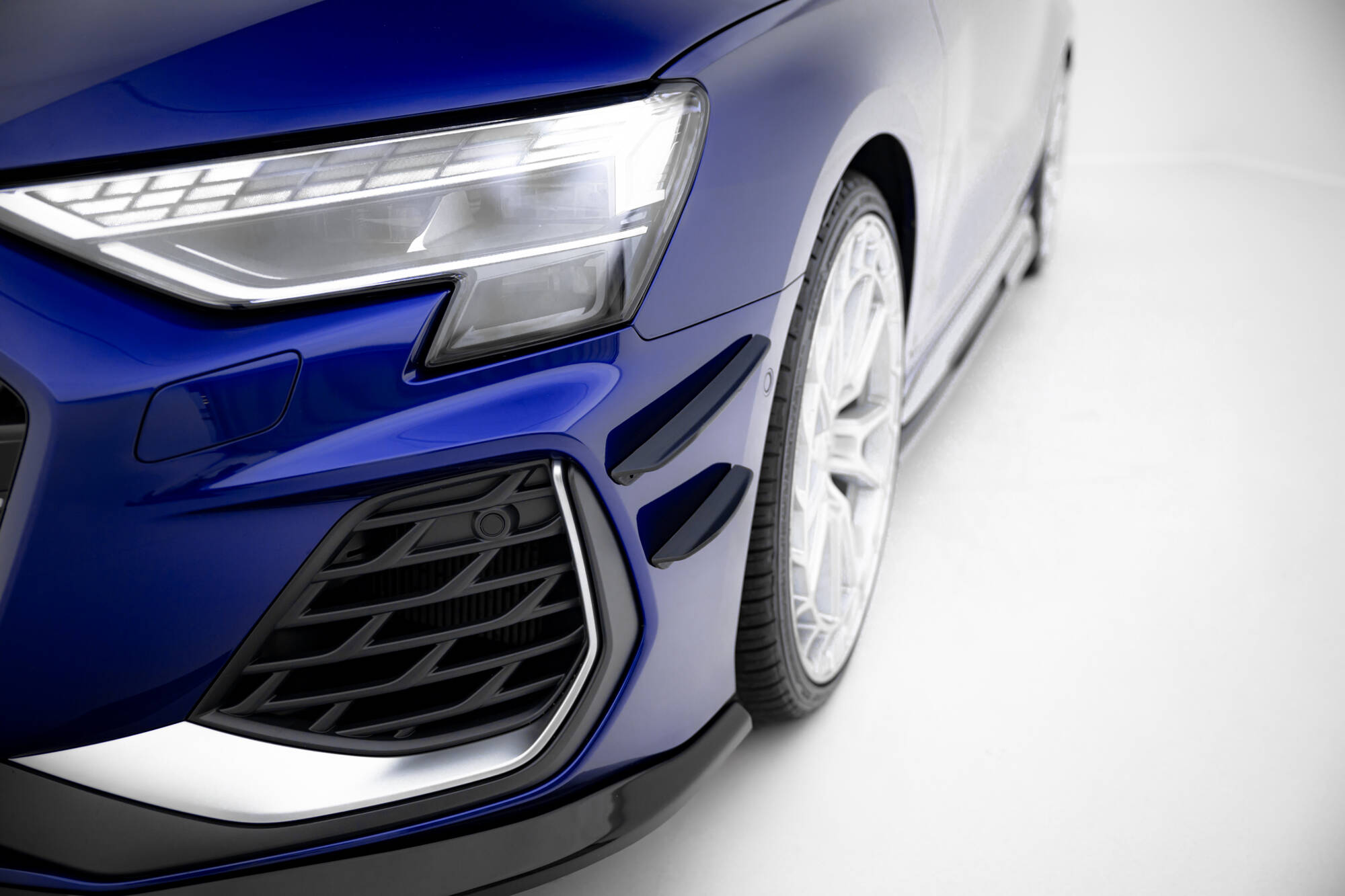 FRONT BUMPER WINGS (CANARDS) SUITABLE FOR AUDI A3 S-LINE SEDAN / S3 SEDAN 8Y FACELIFT – MAXTON DESIGN - 3