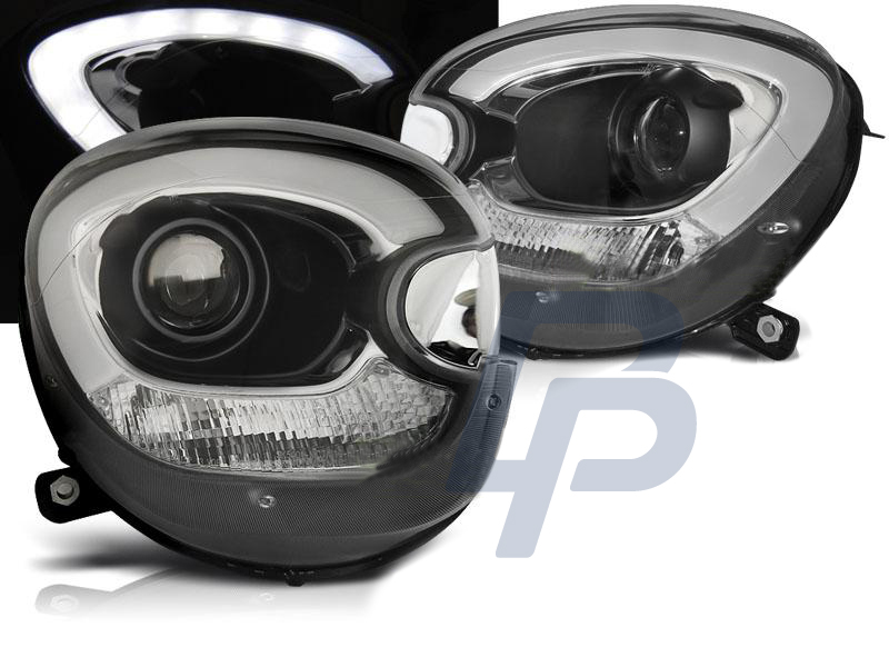 HEADLIGHTS BMW MINI (COOPER) R60 COUNTRYMAN 10-14 TUBE LIGHT BLACK - 4