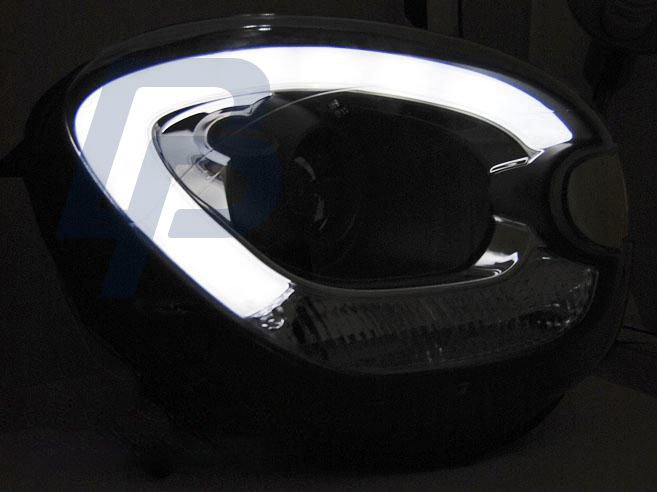HEADLIGHTS BMW MINI (COOPER) R60 COUNTRYMAN 10-14 TUBE LIGHT BLACK - 2