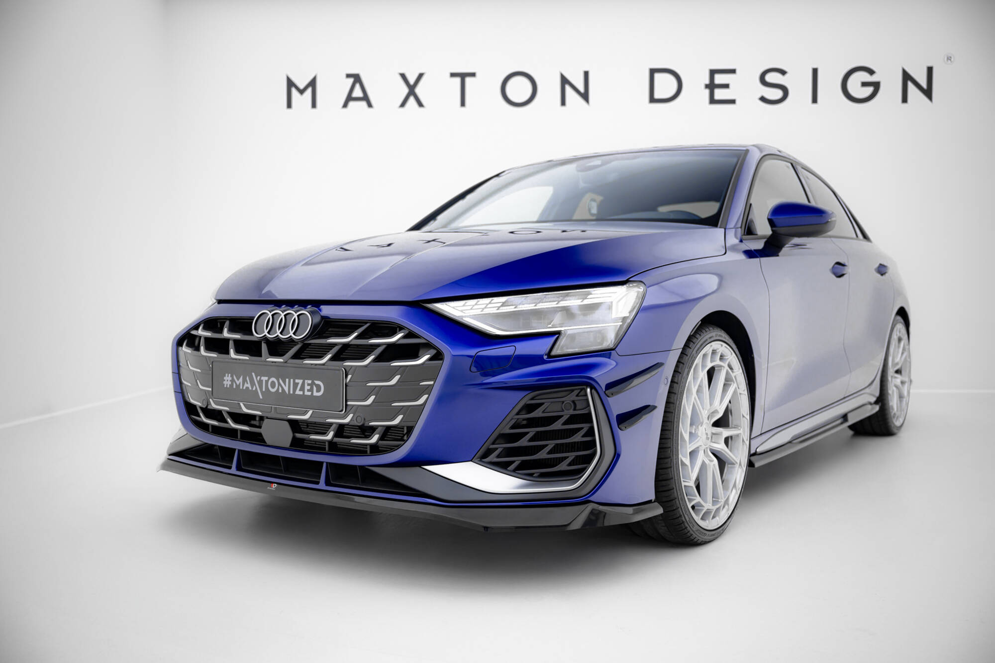 FRONT SPLITTER V.2 SUITABLE FOR AUDI A3 S-LINE SEDAN / S3 SEDAN 8Y FACELIFT – MAXTON DESIGN - 5