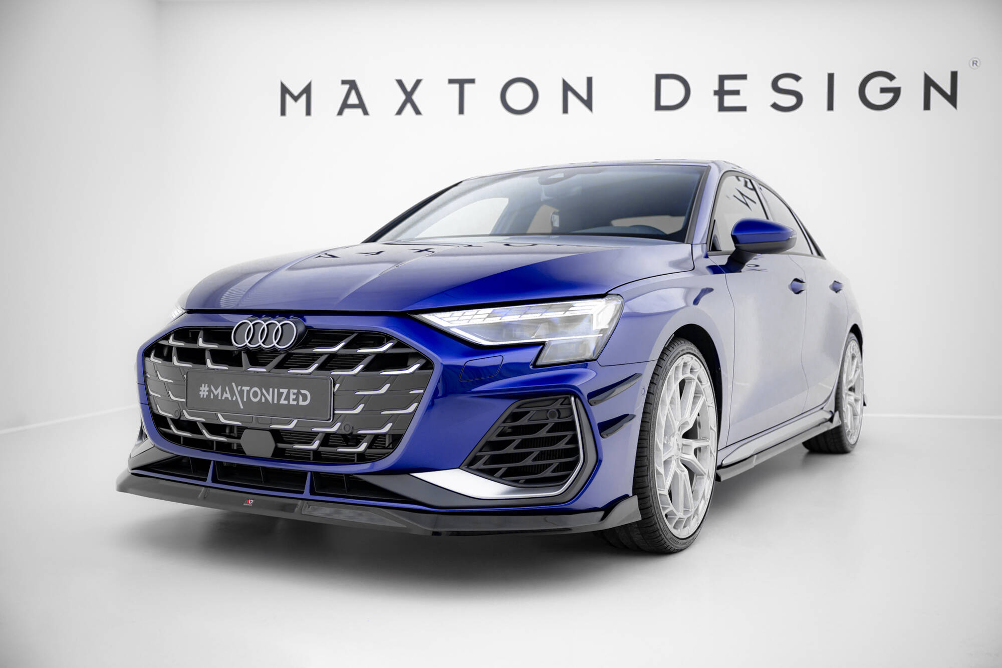 FRONT SPLITTER V.3 SUITABLE FOR AUDI A3 S-LINE SEDAN / S3 SEDAN 8Y FACELIFT – MAXTON DESIGN
