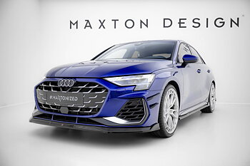 FRONT SPLITTER V.3 SUITABLE FOR AUDI A3 S-LINE SEDAN / S3 SEDAN 8Y FACELIFT – MAXTON DESIGN