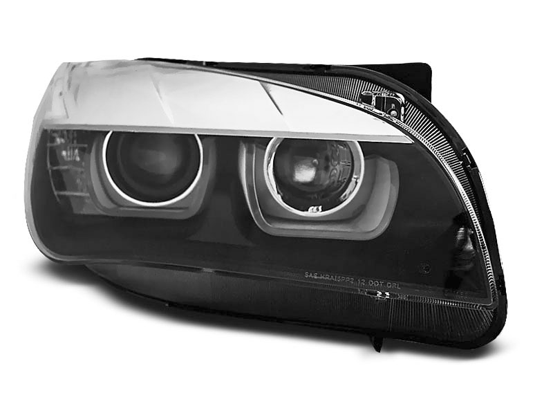 STRÅLKASTARE BMW X1 E84 08.12-01.14 TUBE LIGHT SVARTA