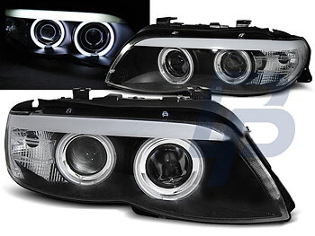 HEADLIGHTS BMW X5 E53 11.03-06 BLACK  CCFL XENON