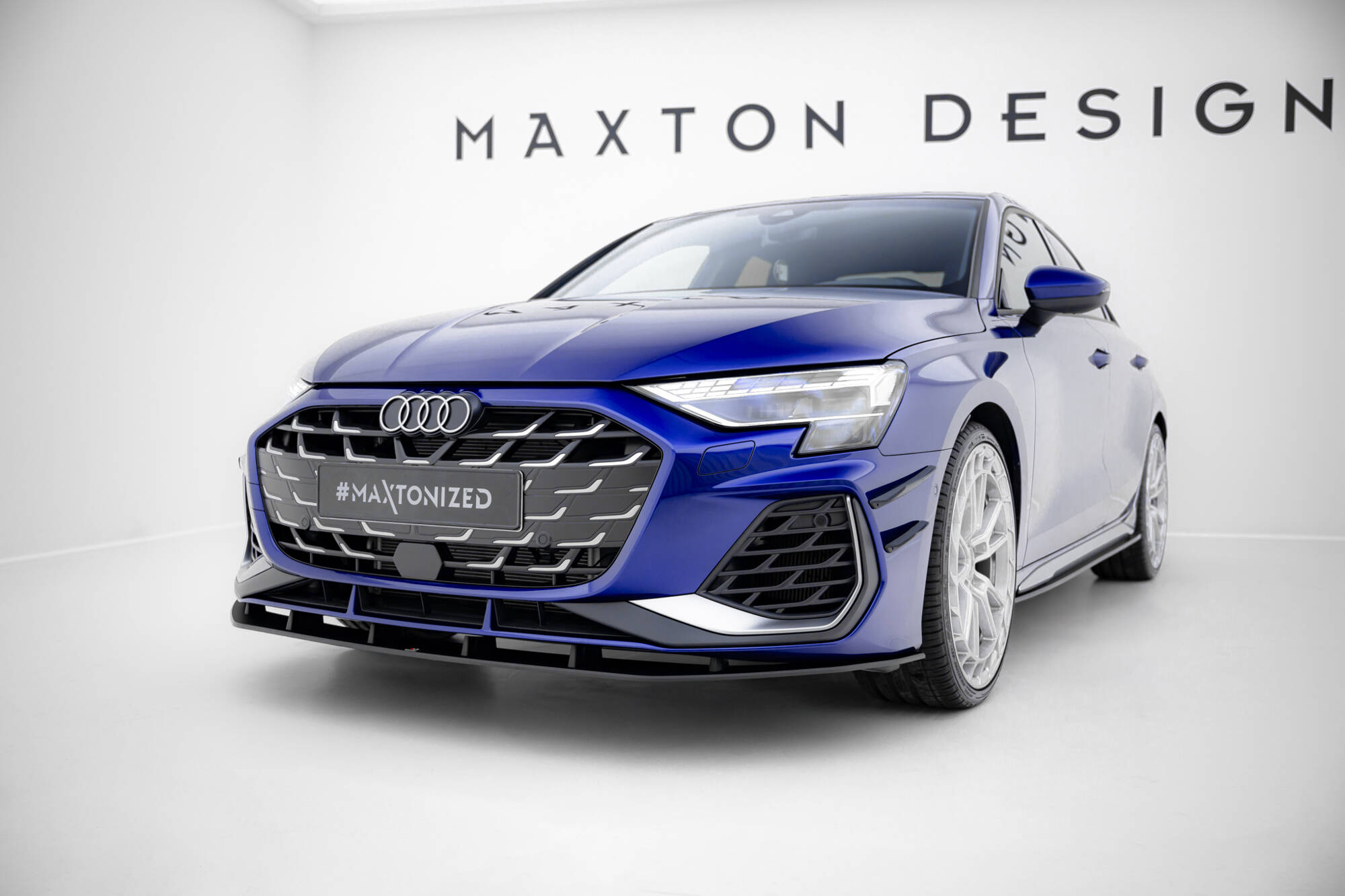 STREET PRO FRONT SPLITTER SUITABLE FOR AUDI A3 S-LINE SEDAN / S3 SEDAN 8Y FACELIFT – MAXTON DESIGN - 5