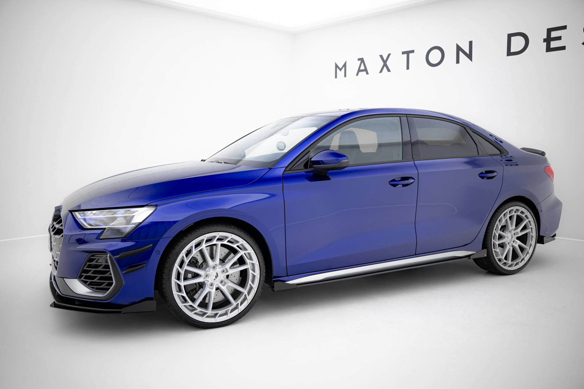 STREET PRO SIDE SKIRTS DIFFUSERS V.2 + FLAPS SUITABLE FOR AUDI A3 S-LINE SEDAN / S3 SEDAN 8Y / 8Y FACELIFT – MAXTON DESIGN