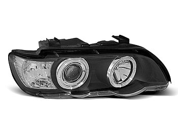 HEADLIGHTS BMW X5 E53 09.99-10.03 ANGEL EYES BLACK