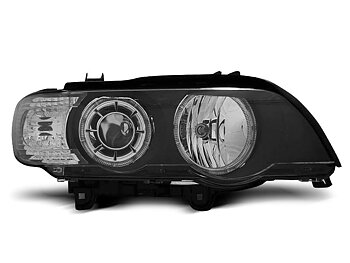 HEADLIGHTS BMW X5 E53 09.99-10.03 ANGEL EYES BLACK XENON