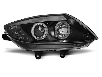 STRÅLKASTARE BMW Z4 E85 E86 02-08 ANGEL EYES SVARTA