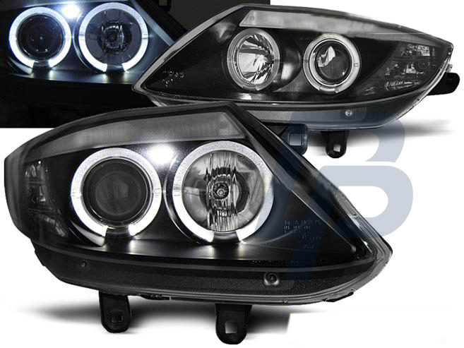 HEADLIGHTS BMW Z4 E85 E86 02-08 ANGEL EYES BLACK - 2