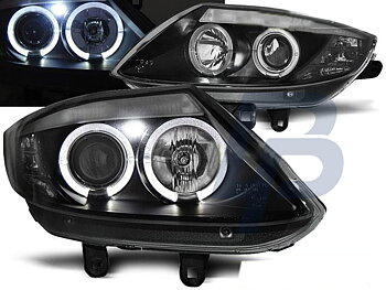 STRÅLKASTARE BMW Z4 E85 E86 02-08 ANGEL EYES SVARTA