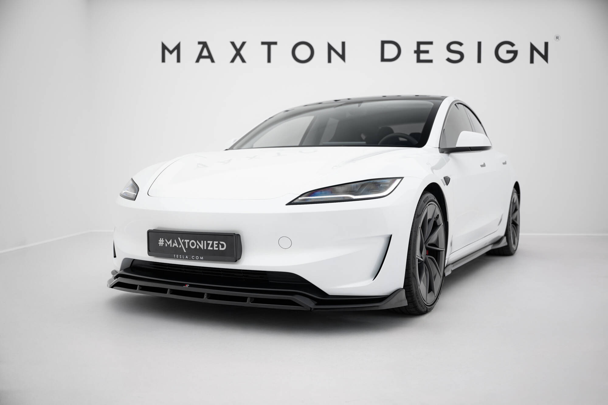 FRONT SPLITTER V.1 SUITABLE FOR TESLA MODEL 3 PERFORMANCE MK1 FACELIFT – MAXTON DESIGN - 2