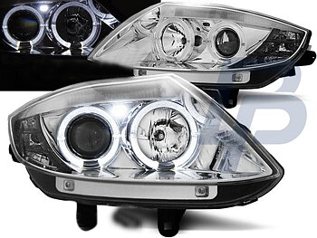 STRÅLKASTARE BMW Z4 E85 E86 02-08 ANGEL EYES KROMADE