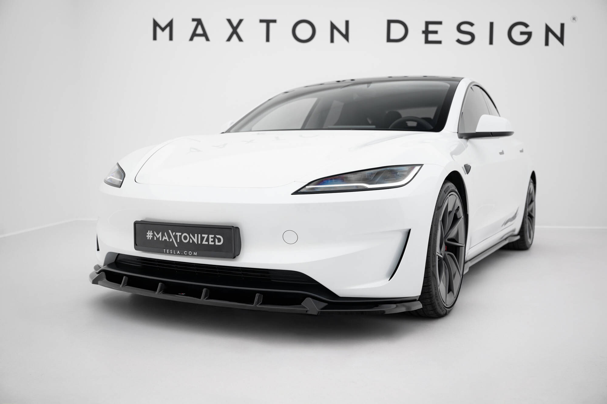 FRONT SPLITTER V.2 SUITABLE FOR TESLA MODEL 3 PERFORMANCE MK1 FACELIFT – MAXTON DESIGN - 4
