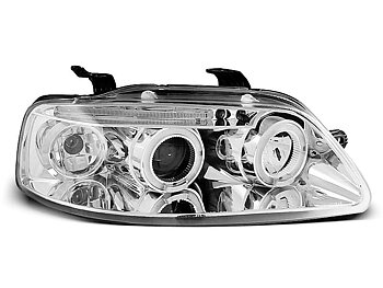 STRÅLKASTARE CHEVROLET AVEO 03-06 ANGEL EYES KROMADE