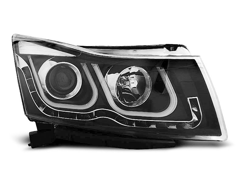 HEADLIGHTS CHEVROLET CRUZE 09-12 TUBE LIGHT BLACK