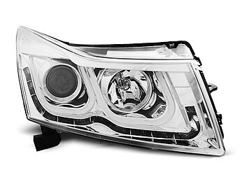 HEADLIGHTS CHEVROLET CRUZE 09-12 TUBE LIGHT CHROME