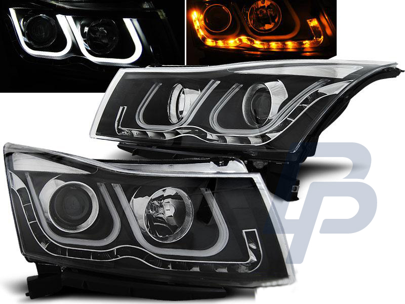 HEADLIGHTS CHEVROLET CRUZE 09-12 TUBE LIGHT CHROME - 2