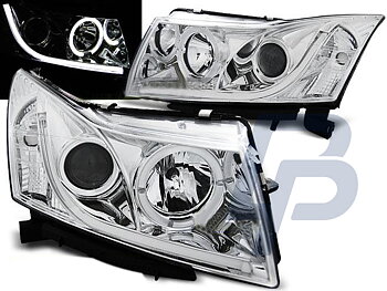 HEADLIGHTS CHEVROLET CRUZE 09-12 TUBE LIGHT CHROME