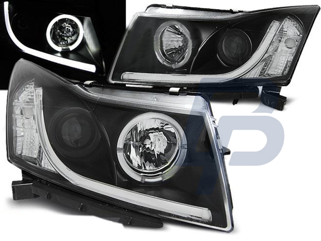 HEADLIGHTS CHEVROLET CRUZE 09-12 TUBE LIGHT BLACK - 3