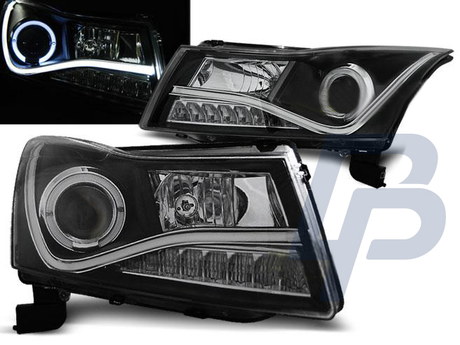 HEADLIGHTS CHEVROLET CRUZE 09-12 DAYLIGHT BLACK - 2