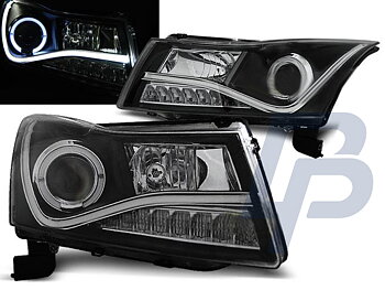 HEADLIGHTS CHEVROLET CRUZE 09-12 DAYLIGHT BLACK