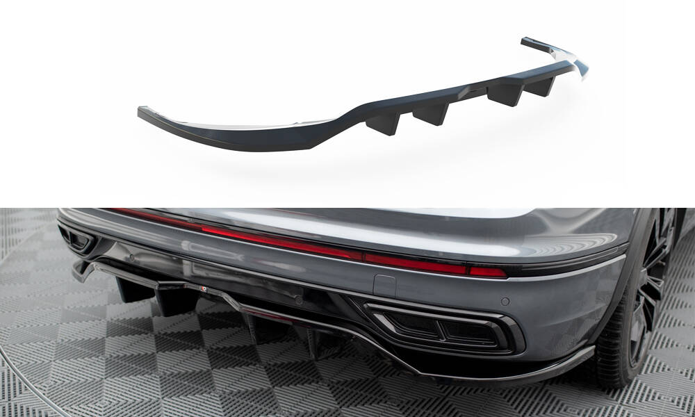 Central Rear Splitter (Vertical Bars) Volkswagen Tiguan Allspace R-Line Mk2 Facelift