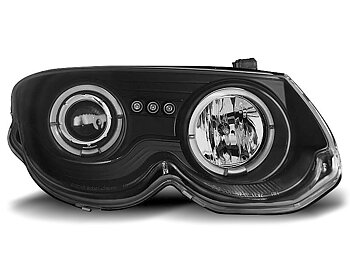 STRÅLKASTARE CHRYSLER 300 M 99-04 ANGEL EYES SVARTA