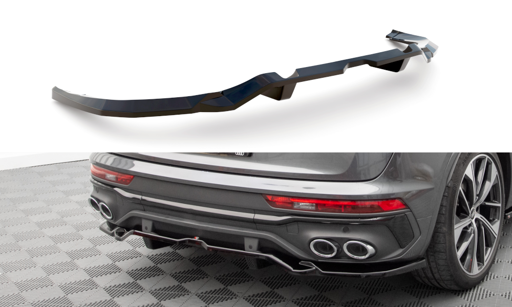 Central Rear Splitter (Vertical Bars) Audi SQ5 Sportback Mk2 Facelift