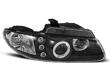 HEADLIGHTS CHRYSLER VOYAGER 96-02.01 ANGEL EYES BLACK