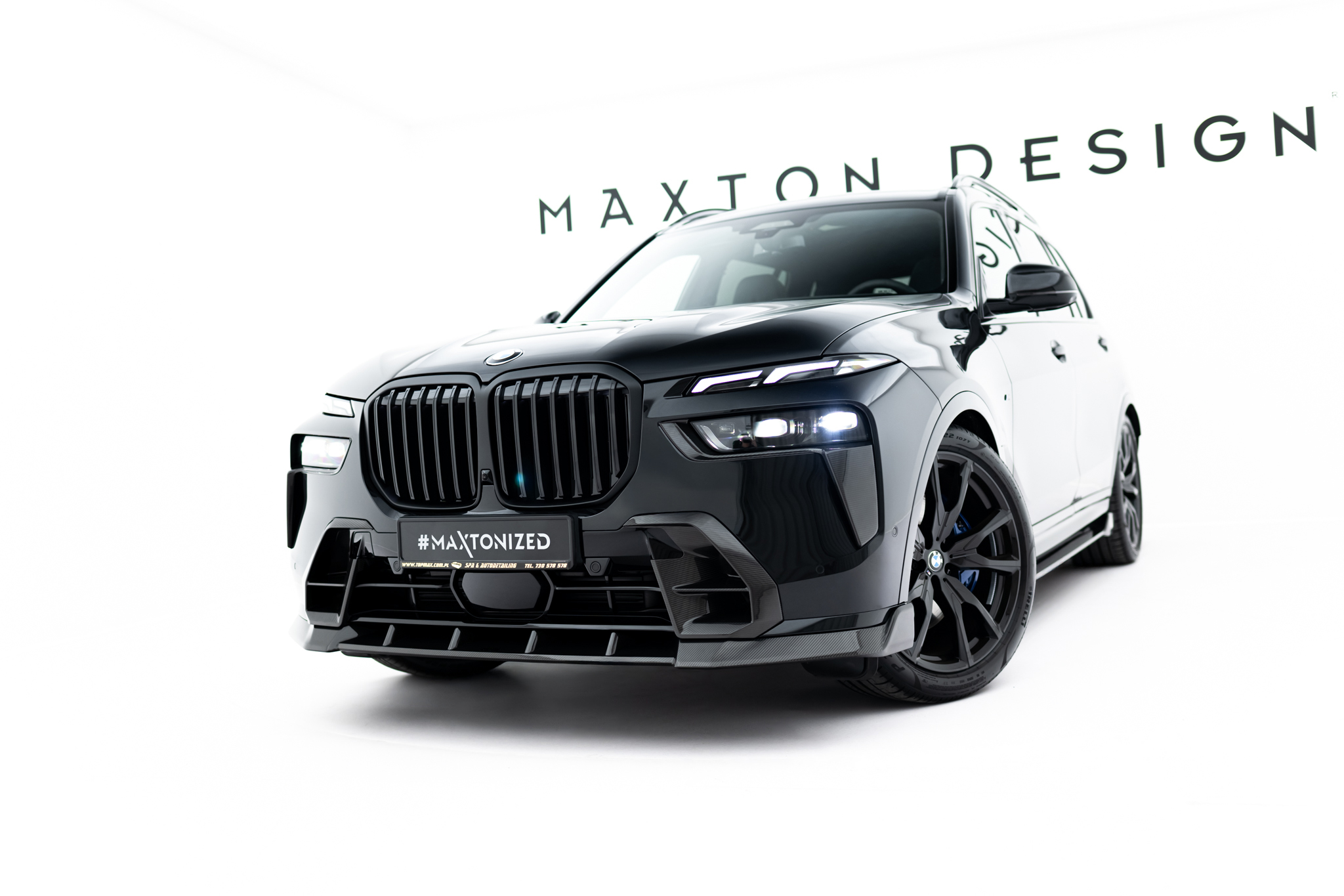 PREPREG CARBON FIBER FRONT SPLITTER SUITABLE FOR BMW X7 M-PACK G07 FACELIFT – MAXTON DESIGN