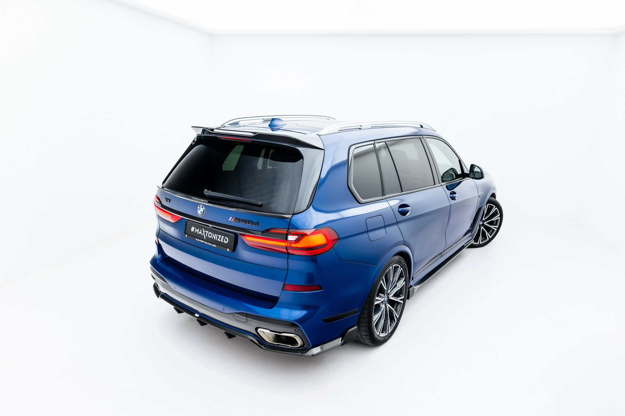 PREPREG CARBON FIBER TAILGATE SPOILER (UPPER) SUITABLE FOR BMW X7 M-PACK G07 – MAXTON DESIGN - 2