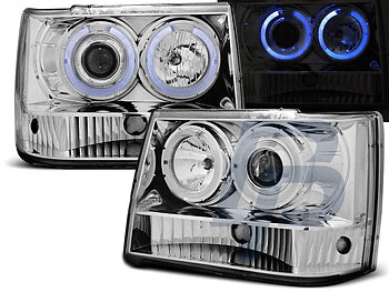 HEADLIGHTS CHRYSLER JEEP GRAND CHEROKEE 93-98 CHROME