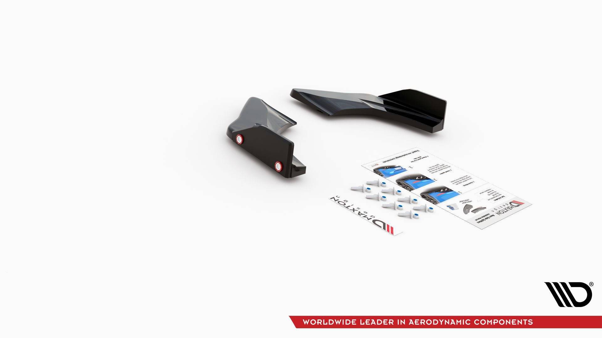 Rear Side Splitters V.1 + Flaps VW Golf 8 GTI Clubsport - 4
