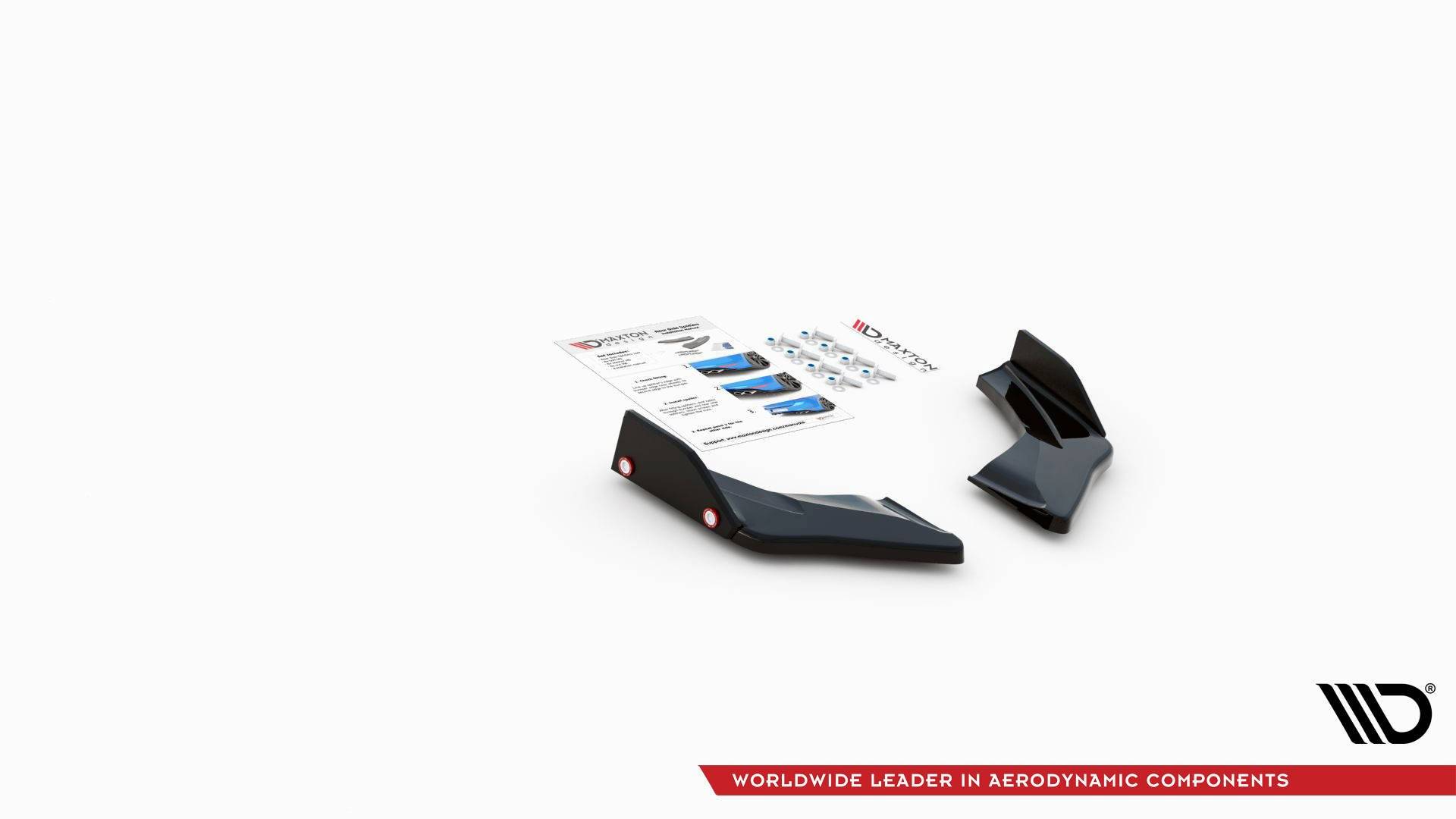 Rear Side Splitters V.1 + Flaps VW Golf 8 GTI Clubsport - 5