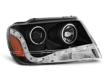 HEADLIGHTS CHRYSLER JEEP GRAND CHEROKEE 99-05.05 DAYLIGHT BLACK