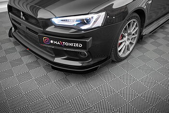 STREET PRO FRONT SPLITTER + FLAPS SUITABLE FOR MITSUBISHI LANCER EVO X – MAXTON DESIGN