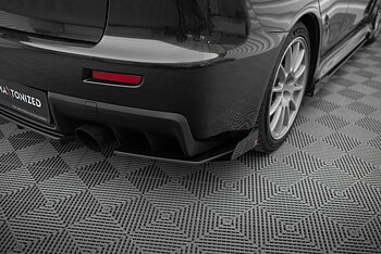 STREET PRO REAR SIDE SPLITTERS + FLAPS SUITABLE FOR MITSUBISHI LANCER EVO X – MAXTON DESIGN