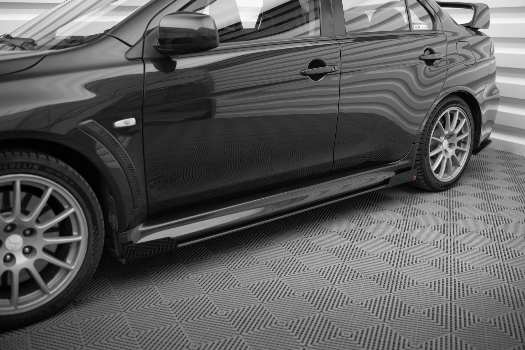 STREET PRO SIDE SKIRTS DIFFUSERS + FLAPS SUITABLE FOR MITSUBISHI LANCER EVO X – MAXTON DESIGN