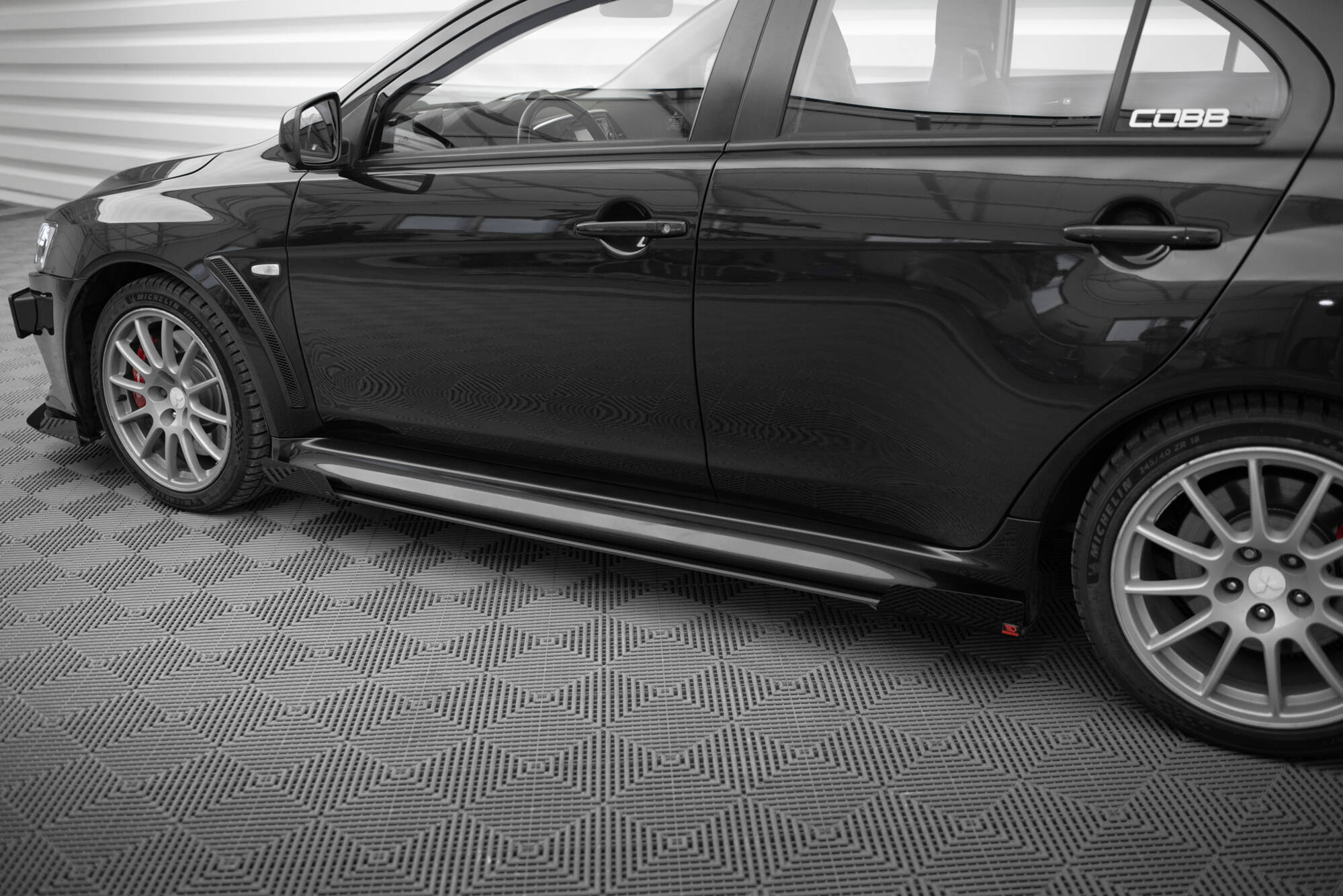 STREET PRO SIDE SKIRTS DIFFUSERS + FLAPS SUITABLE FOR MITSUBISHI LANCER EVO X – MAXTON DESIGN - 4