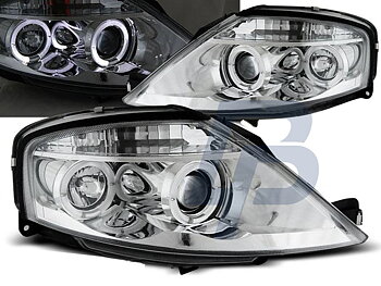 HEADLIGHTS CITROEN C3 03.02-09 ANGEL EYES CHROME