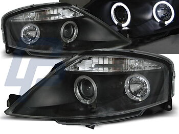 HEADLIGHTS CITROEN C3 03.02-09 ANGEL EYES BLACK