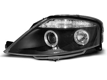 HEADLIGHTS CITROEN C3 03.02-09 ANGEL EYES BLACK