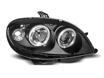 STRÅLKASTARE CITROEN SAXO 09.99-06.03 ANGEL EYES SVARTA