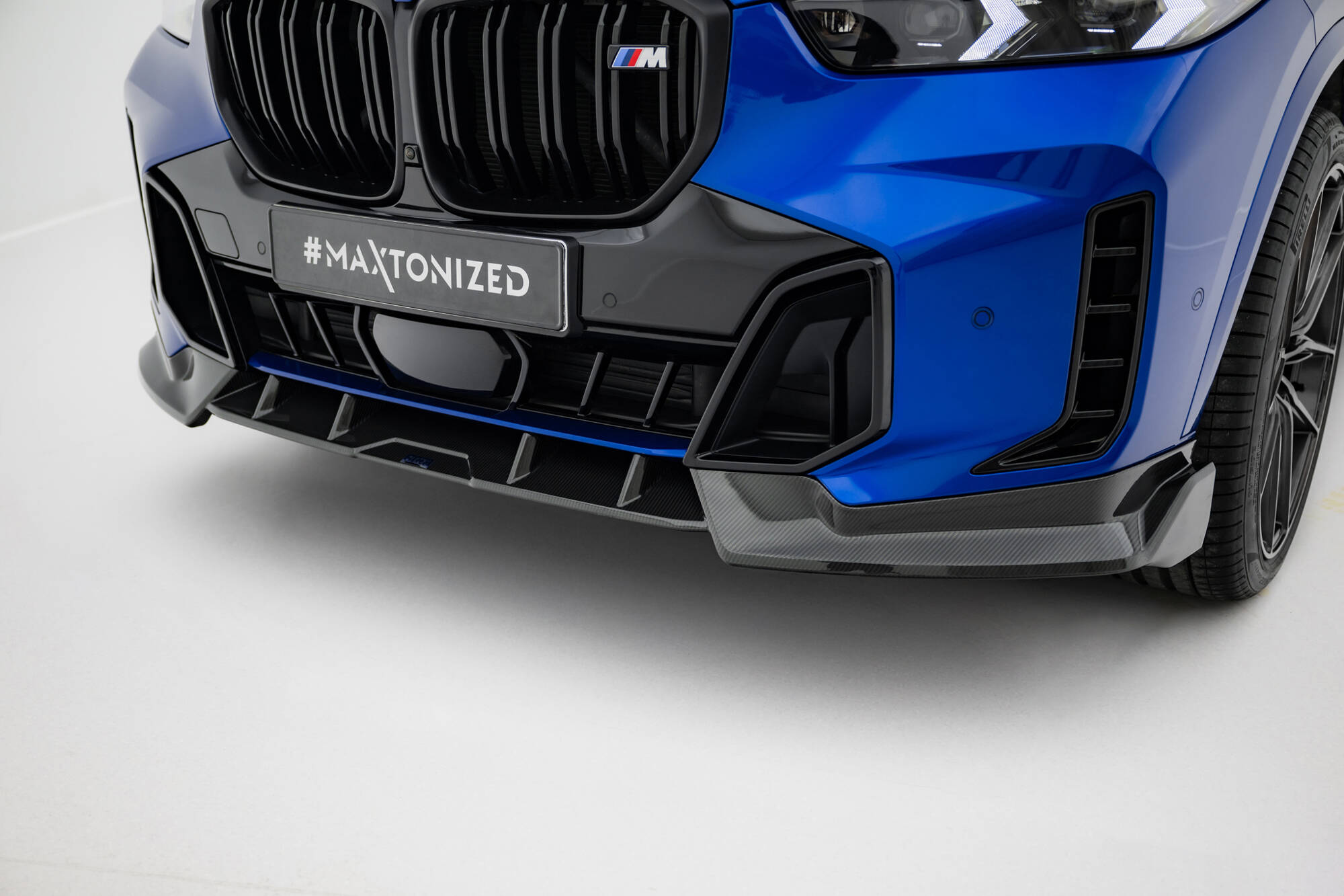PREPREG CARBON FIBER FRONT SPLITTER SUITABLE FOR BMW X5 M-PACK G05 FACELIFT – MAXTON DESIGN - 6