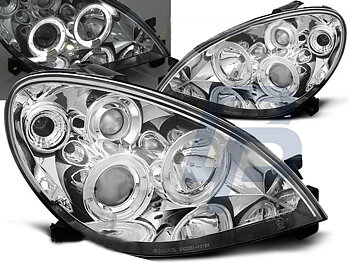 HEADLIGHTS CITROEN XSARA 09.00-10.04 ANGEL EYES CHROME