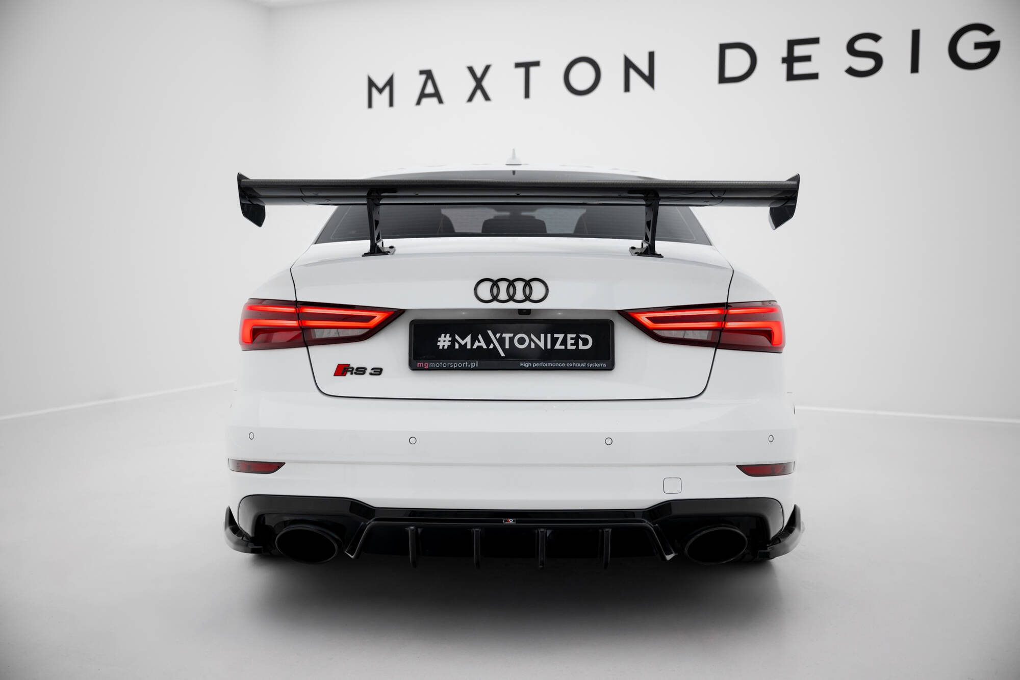 CARBON SPOILER WITH INTERNAL BRACKETS UPRIGHTS SUITABLE FOR AUDI A3 / A3 S-LINE / S3 / RS3 SEDAN 8V / 8V FACELIFT – MAXTON DESIGN