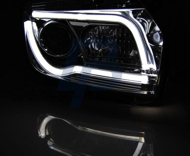 HEADLIGHTS DACIA DUSTER 04.10- CHROME TUBE LIGHT - 2